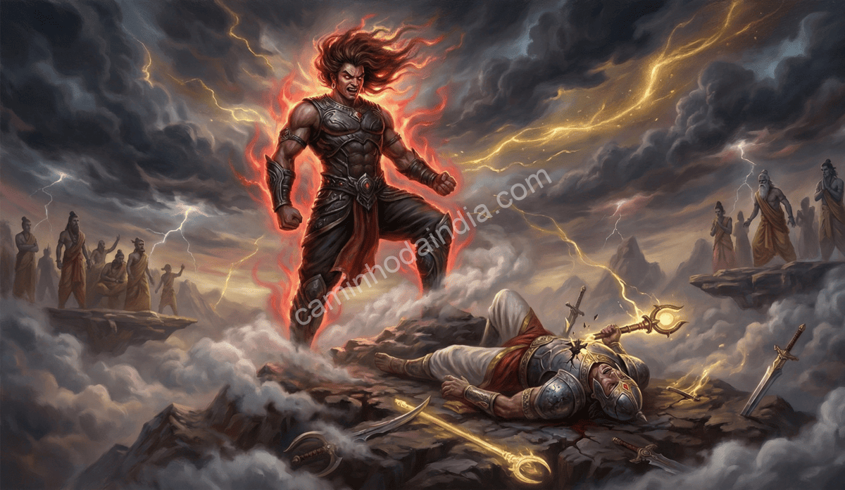 hiranyaksha-derrotando-deuses-e-dominando-mundos-celestiais Hiranyaksha derrotando os deuses em batalhas e assumindo o controle dos mundos celestiais