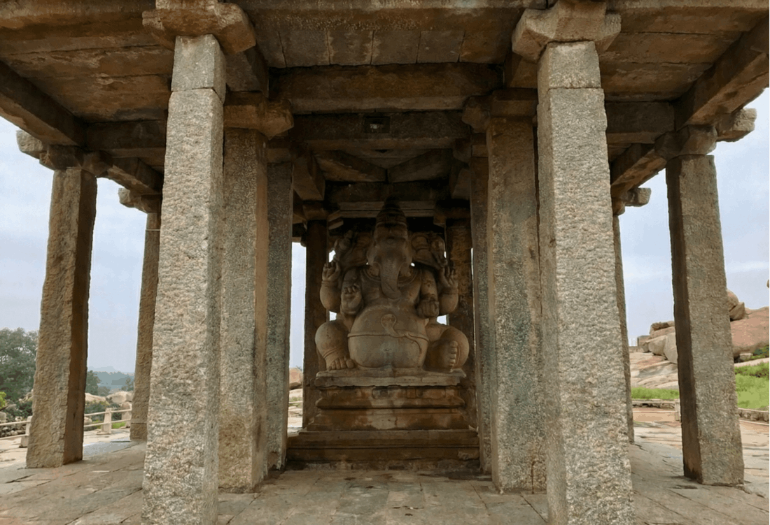 templo-sasivekalu-ganesha-vijayanagara-hampi Templo Sasivekalu Ganesha do período Vijayanagara em Hampi