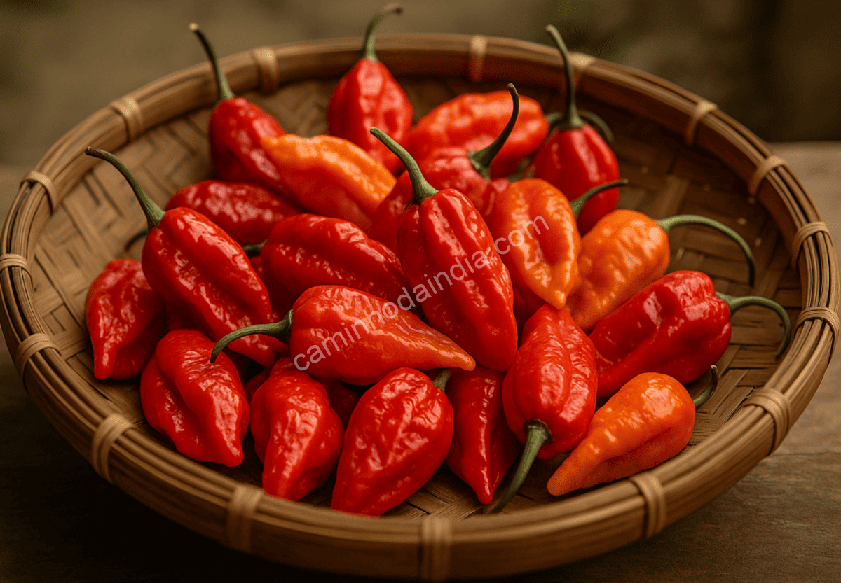 bhut-jolokia-ghost-pepper-assam-nagaland-scoville Bhut jolokia, a ghost pepper do nordeste da Índia, conhecida por sua ardência extrema
