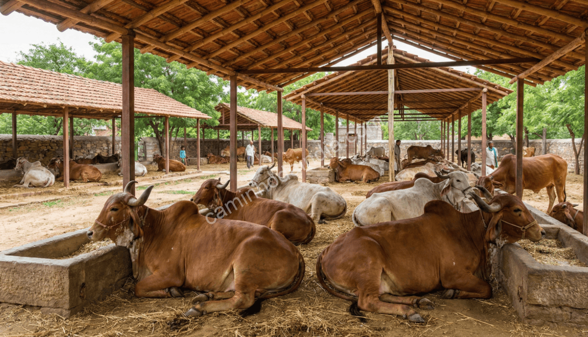 gaushala-no-norte-da-india-cuidado-vacas-idosas-doentes Gaushala no norte da Índia oferecendo cuidado e abrigo a vacas idosas e doentes