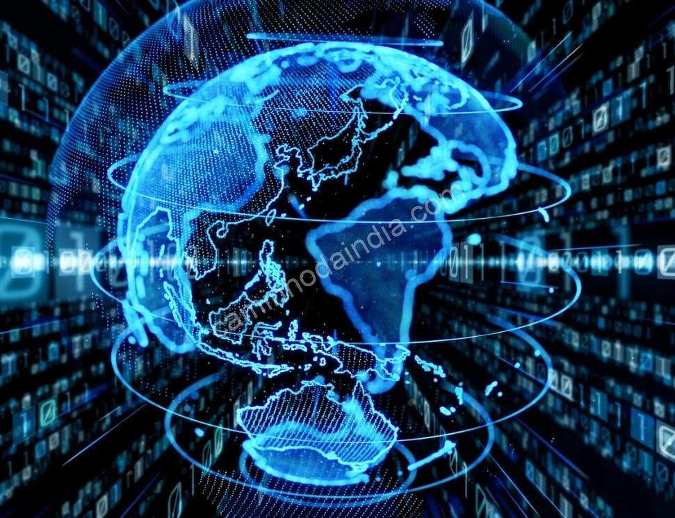 zero-conectando-o-mundo-digital Representação digital do número zero conectando redes e dados no mundo virtual