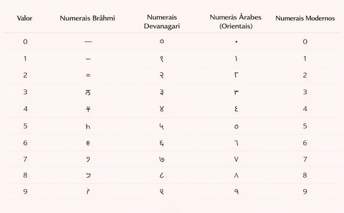 comparacao-numerais-devanagari-e-modernos-0-a-9 comparacao numerais devanagari e modernos
