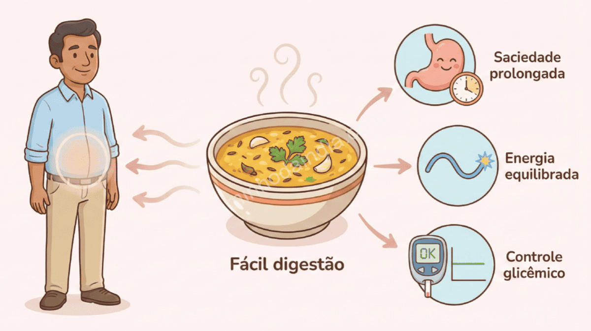 digestao-facil-beneficios-nutricionais Quando bem preparado, o Khichdi combina proteínas, fibras e especiarias de forma equilibrada, sendo leve, fácil de digerir e valorizado