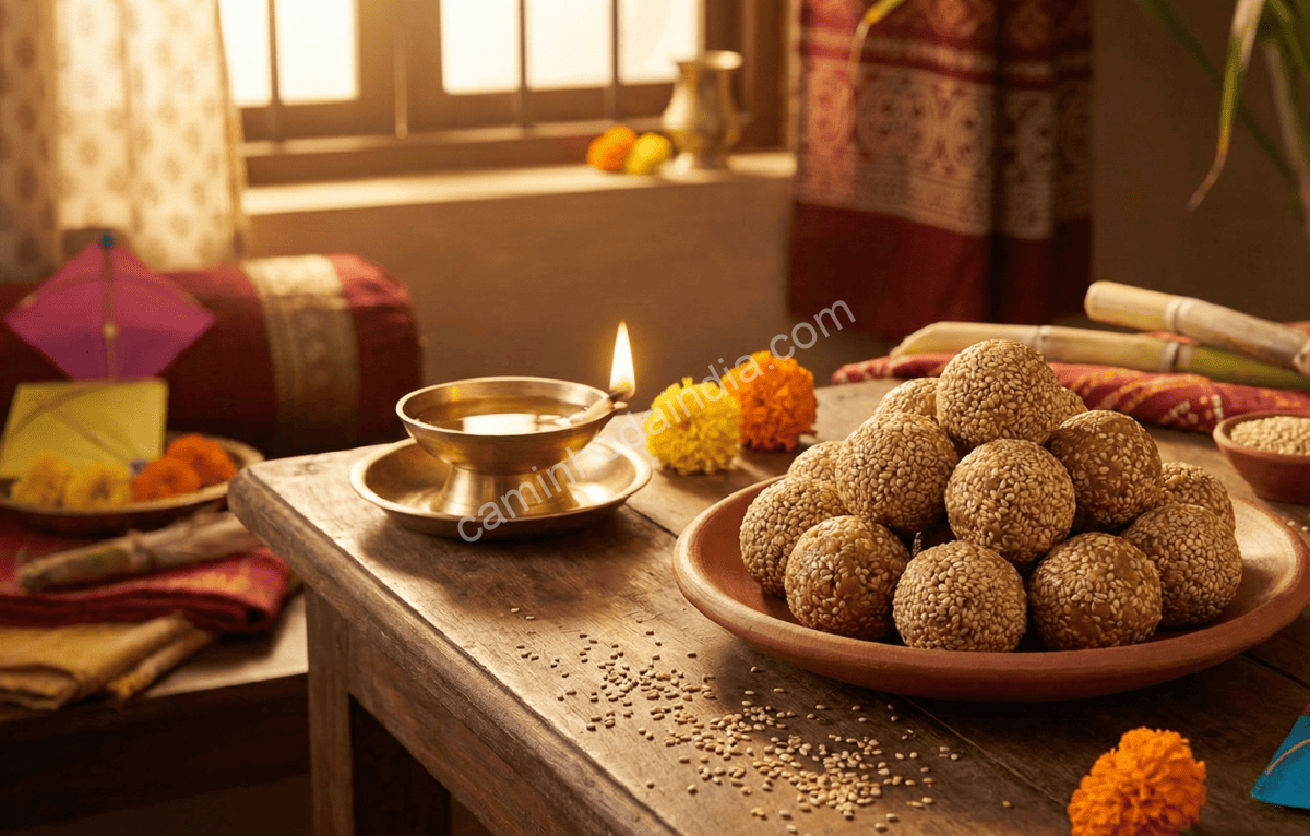 tilgul-servido-na-mesa-makar-sankranti tilgul receita indiana