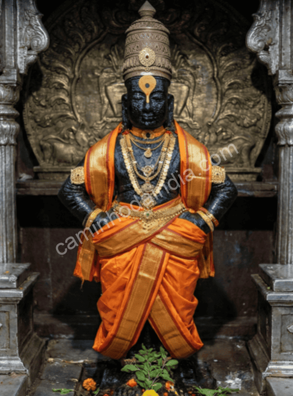 vithoba-pandharpur Ídolo de Vithoba no templo de Pandharpur